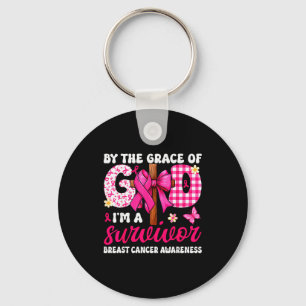Christian Breast Cancer Bow By The Grace God Im A Key Ring
