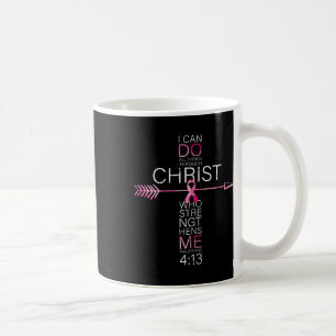 Christian Breast Cancer Cross Religious Bible Vers Coffee Mug