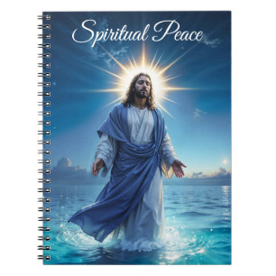Christian bright art Jesus Christ faith hope art Notebook