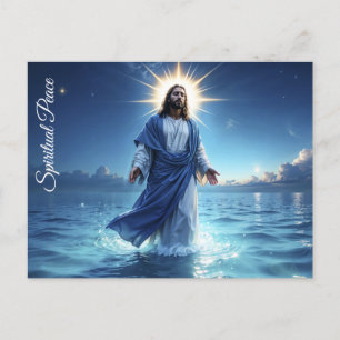 Christian bright art Jesus Christ faith hope art Postcard