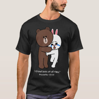 Christian Brown Bear Bunny Cony Rabbit A Friend Lo T-Shirt