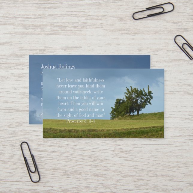 Christian Business Card (Front/Back In Situ)