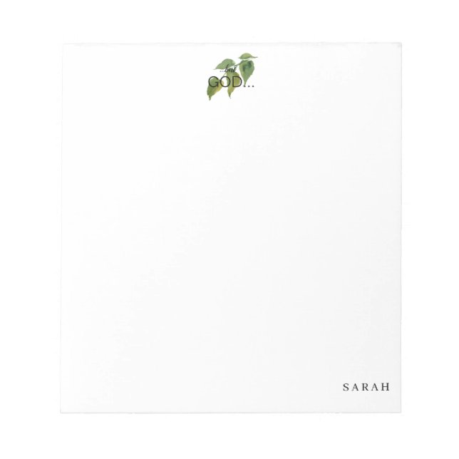 Christian But GOD Foliage Custom  Notepad (Front)