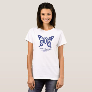 "Christian Butterfly" T-shirt Navy logo