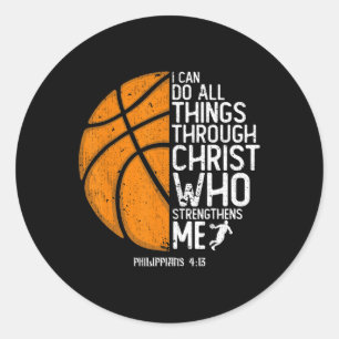 Christian Bysketbyll Love All Things I Can Do Thro Classic Round Sticker