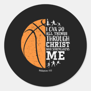 Christian Bysketbyll Men Boys Kids Religious Gifts Classic Round Sticker