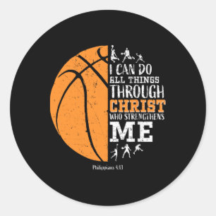 Christian Bysketbyll Men Boys Kids Religious Gifts Classic Round Sticker