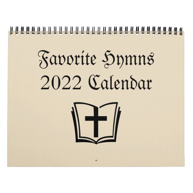 Christian Calendar 2022 - Favourite Hymns (Cover)