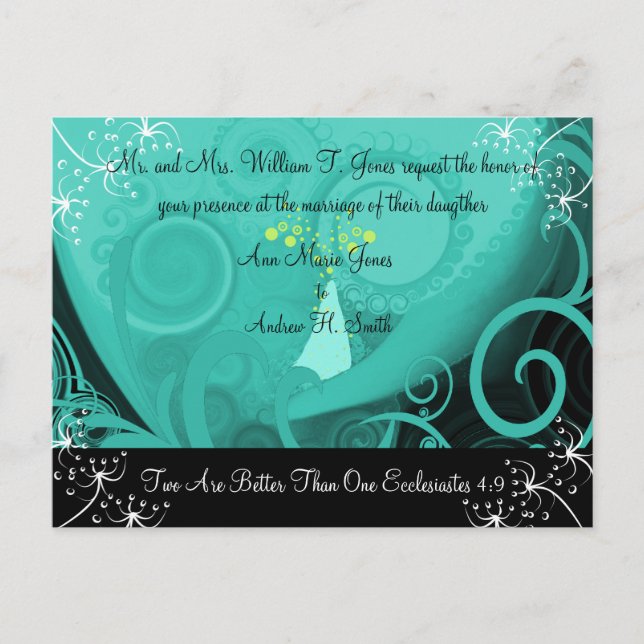 Christian Calla Lily Two are Better Than One Invitation Postcard (Front)