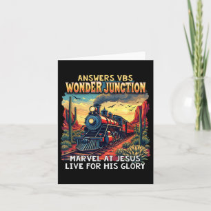Christian Camp Vbs 2025 Wonder His Glory Junction Card
