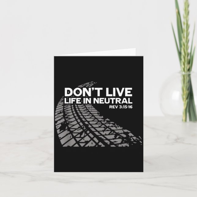 Christian Car Enthusiast Pastor - Don't Live Life  Card (Front)