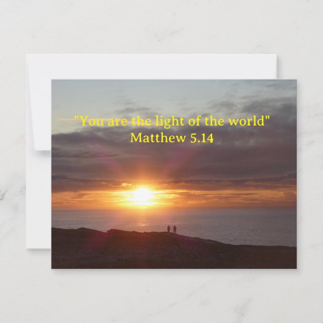Christian card Matthew 5:14 (Blank inside) (Front)