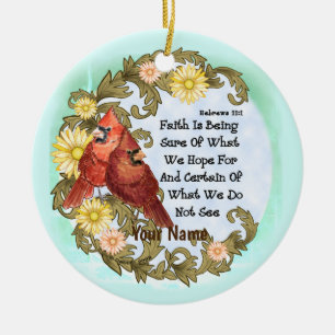 Christian Cardinals Faith  Ceramic Ornament