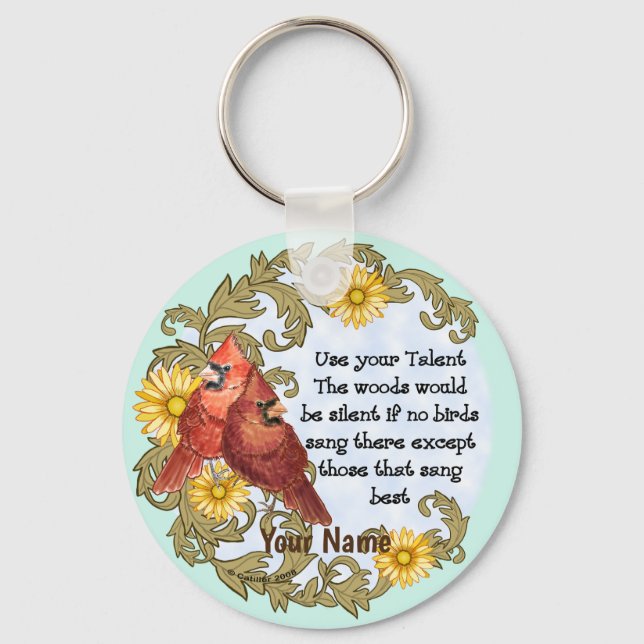 Christian Cardinals Talent  Key Ring (Front)