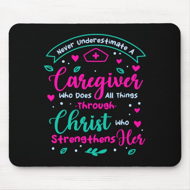 Christian Caregiver Female Caregiver Appreciation  Mouse Pad (Front)