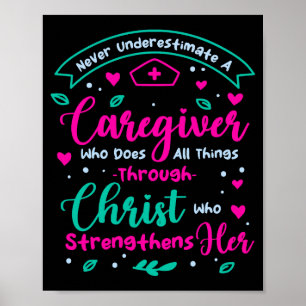 Christian Caregiver Female Caregiver Appreciation Poster