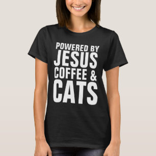 Christian Cat T-shirts, JESUS COFFEE CATS T-Shirt