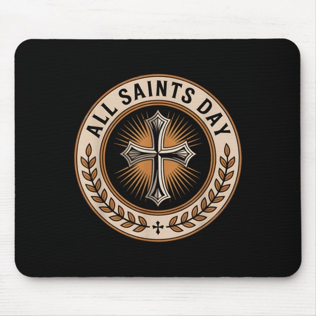 Christian Catholic Cross Holy Srit November All Sa Mouse Pad (Front)