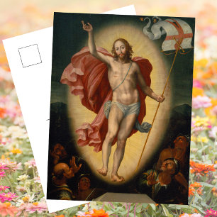 Christian Catholic Resurrection of Jesus Easter Holiday Postcard