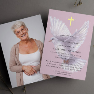 Christian celebration of life  funeral  Invitation