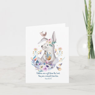Christian Christening Baby Shower Dedication Card