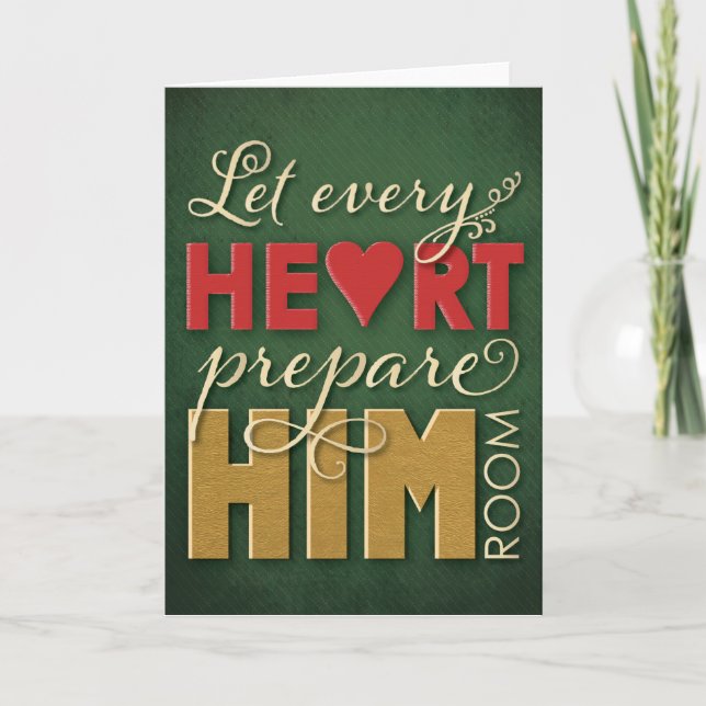 Christian Christmas Card -Let every heart prepare (Front)