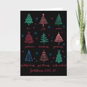 Christian Christmas Galatians 5 22-23 Fruit Of The Card