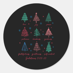 Christian Christmas Galatians 5 22-23 Fruit Of The Classic Round Sticker