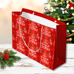 Christian Christmas Gift Bags Happy Birthday Jesus