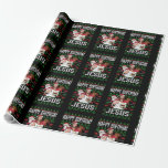 Christian Christmas HAPPY BIRTHDAY JESUS Family Ma Wrapping Paper<br><div class="desc">This is a great Christmas gift. Your family,  friends or children will love this gift after you give it to them. Wishing you and your family and friends a Merry Christmas.</div>