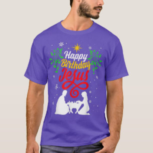 Christian Christmas Happy Birthday Jesus Outfit Ho T-Shirt