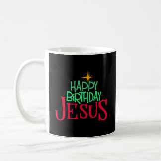 Christian Christmas Happy Birthday Jesus Women Men Coffee Mug
