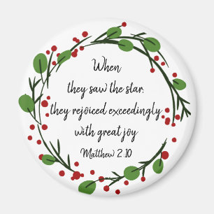 Christian Christmas Inspirational  Scripture Magnet