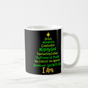 Christian Christmas Jesus Bible Names Xmas Tree Sh Coffee Mug