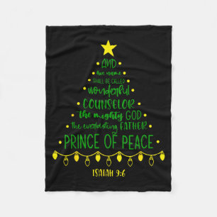 Christian Christmas Jesus Bible Names Xmas Tree Sh Fleece Blanket