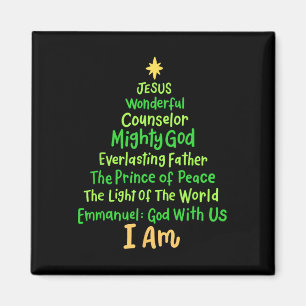 Christian Christmas Jesus Bible Names Xmas Tree Sh Magnet