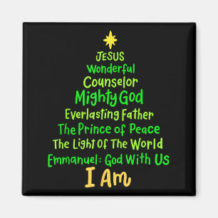Christian Christmas Jesus Bible Names Xmas Tree Sh Magnet