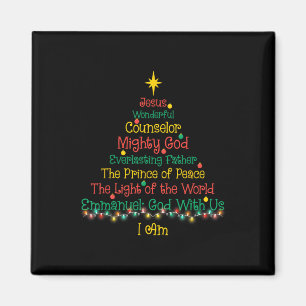 Christian Christmas Jesus Bible Names Xmas Tree Sh Magnet