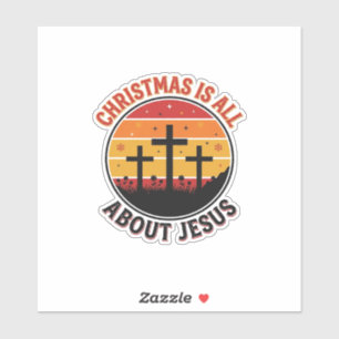 Christian Christmas Jesus Sunset Cross T-Shirt Des