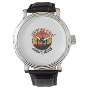Christian Christmas Jesus Sunset Cross T-Shirt Des Watch