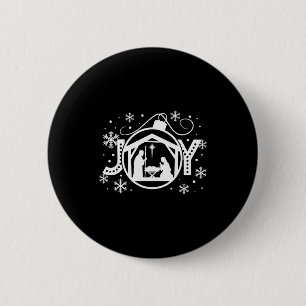 Christian Christmas Joy Jesus Nativity Scene Faith 6 Cm Round Badge