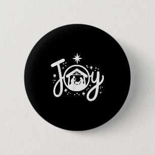 Christian Christmas Joy Jesus Nativity Scene Faith 6 Cm Round Badge