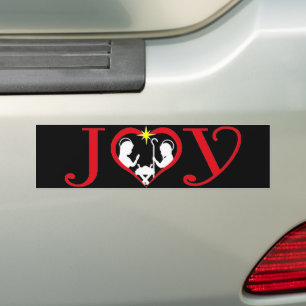 Christian Christmas Joy Jesus Nativity Scene Faith Bumper Sticker