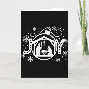 Christian Christmas Joy Jesus Nativity Scene Faith Card