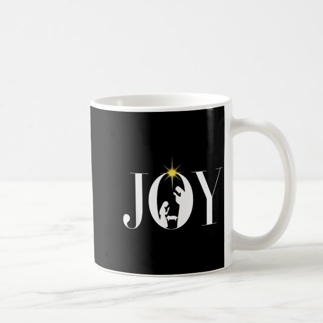 Christian Christmas Joy Jesus Nativity Scene Faith Coffee Mug (Right)