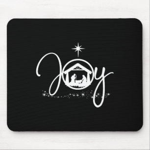 Christian Christmas Joy Jesus Nativity Scene Faith Mouse Pad