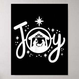 Christian Christmas Joy Jesus Nativity Scene Faith Poster