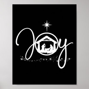 Christian Christmas Joy Jesus Nativity Scene Faith Poster
