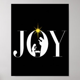 Christian Christmas Joy Jesus Nativity Scene Faith Poster