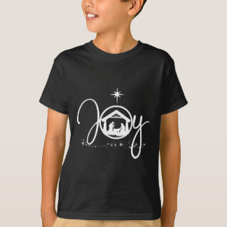 Christian Christmas Joy Jesus Nativity Scene Faith T-Shirt